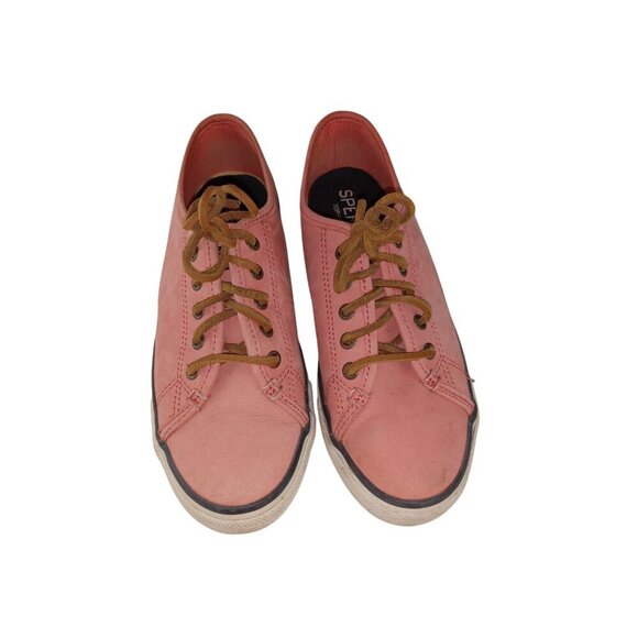 Sperry Top Sider Womens Sneakers Shoes Pink Seacoast Leather Lace Up Size 6.5M - Picture 3 of 9